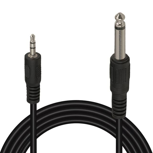 Powermaster PM-15917 Siyah 6.3 Mm Gitar to 3.5 Mm Stereo Ara Kablo (1.4 Metre)