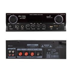 MAGICVOICE MV-500 100 WATT USB/SD GİRİŞLİ KUMANDALI BLUETOOTH 2 BÖLGELİ HAT TRAFOLU ANFİ 260X210X80MM