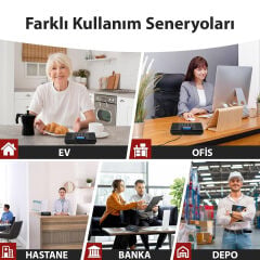 HELLO F60D DC 5V 1A KABLOSUZ INTERCOM SİSTEMİ 18 KANAL KAPALI DEVRE SESLİ İLETİŞİM ÇÖZÜMÜ