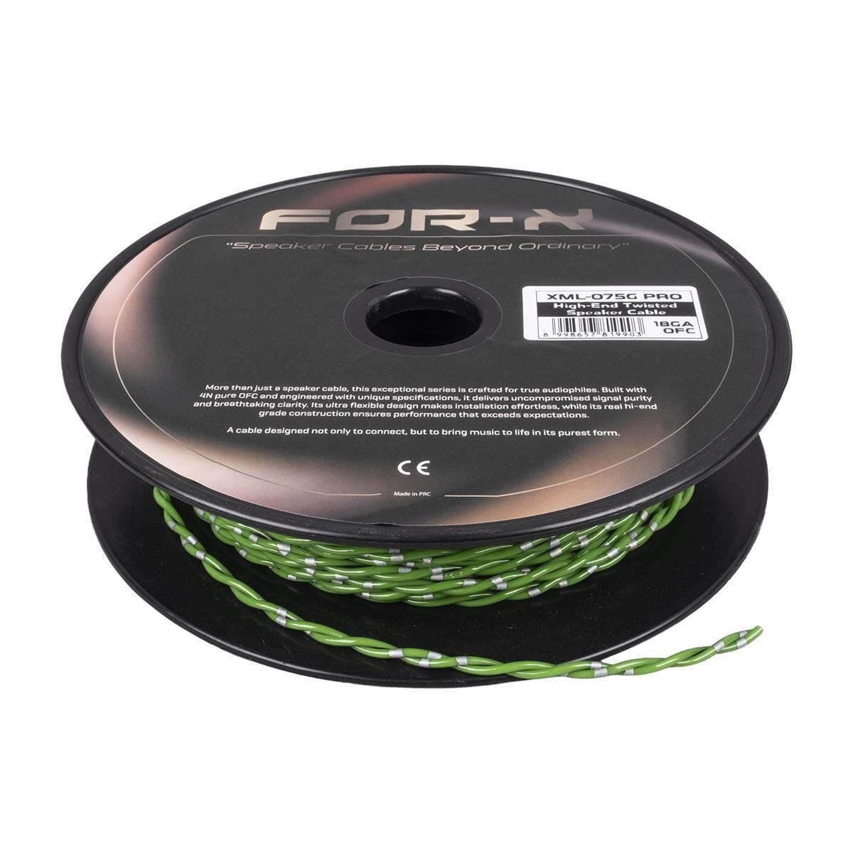 FOR-X XML-075G PRO 18GA OFC KABLO 50metre YEŞİL-SİYAH-GRİ