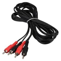 Powermaster PM-428 Siyah 5 Metre 2 Rca + 2 Rca Kablo
