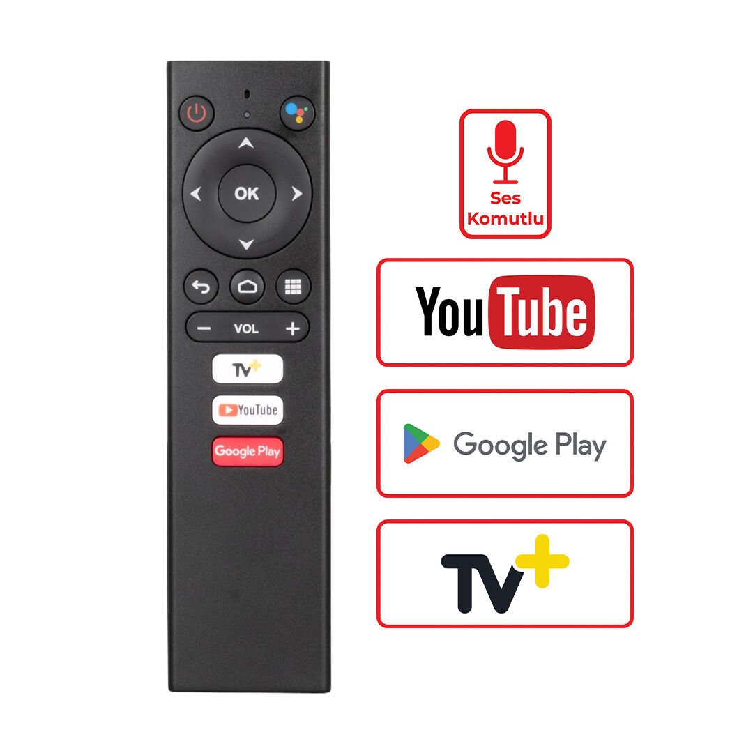 WEKO KR TURKCELL TV+ READY STICK YOUTUBE-GOOGLE PLAY TUŞLU SES KOMUTLU KUMANDA