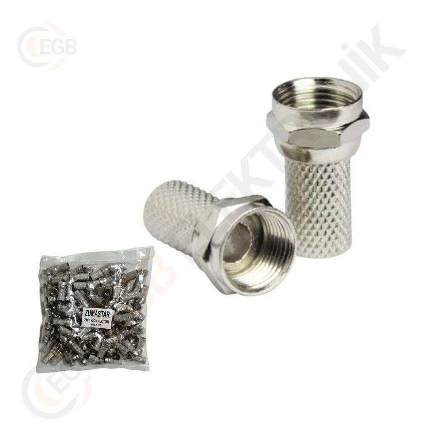 ZUMASTAR F Konnektör RG6 100Lü Paket (D-10)