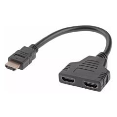 PowerMaster PM-31348 HDMI Erkek HDMI TO 2x Dişi Adaptör 30Cm Kablo Çoklayıcı Splitter