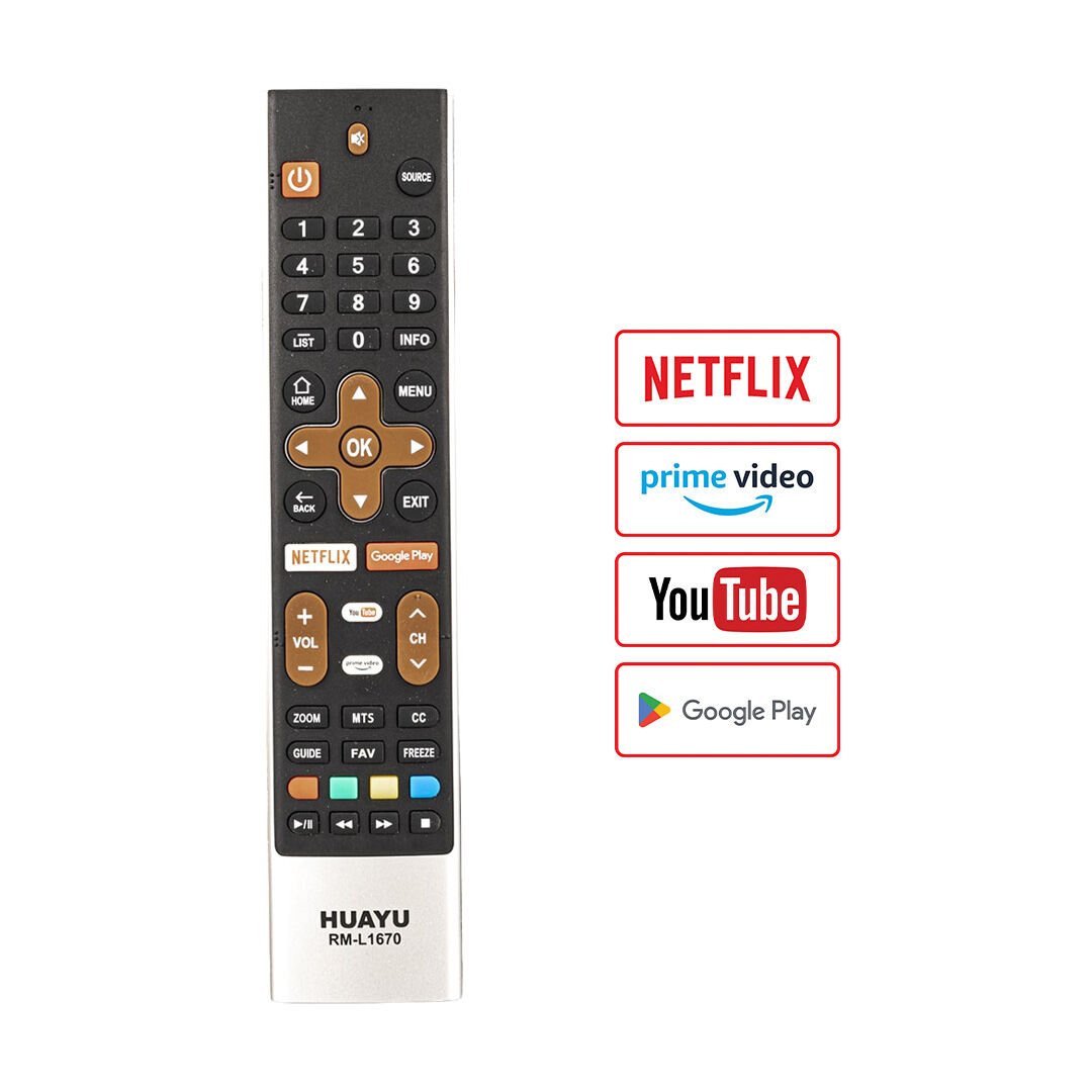 HUAYU KL SKYWORTH RM-L1670 NETFLIX-GOOGLE PLAY TUŞLU LCD LED TV KUMANDA