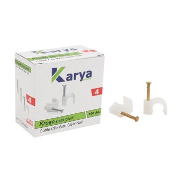 KROSE 4 NUMARA CELİK CİVİLİ 8 MM (2*4 ANTİGRON KABLOLAR İCİN) 100LU POSET KARYA
