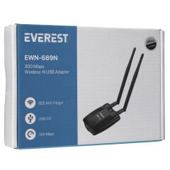 EVEREST EWN-689N 300 MBPS WIRELESS USB ÇİFT ANTEN