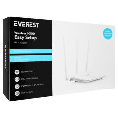 EVEREST EWR-F303 2.4 GHZ 300 MBPS 4 PORT KABLOSUZ ROUTER