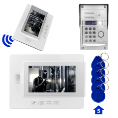 PowerMaster 773TP 1 Daire 7'' NFC Şifre Girişli Görüntülü Diafon Kapı Zili Interkom Akıllı Ev Güvenliği Sistemi