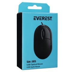 Everest SM-385 Usb Siyah 1200dpi Optik Mouse