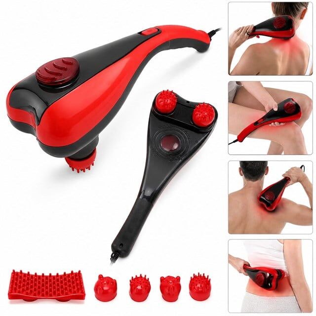 PowerMaster PM-24616 İki Kademeli Çift Başlıklı El Tipi Masaj Aleti