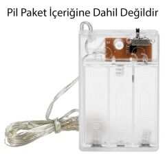 Powermaster PM-2556 3 Metre Pilli Rengarenk Peri LED Işık Esnek Tel Tasarımlı Dekoratif Aydınlatma