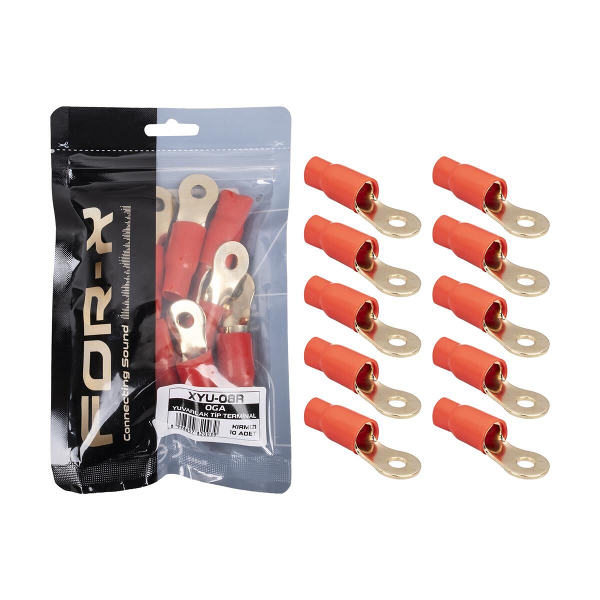FOR-X XYU-08R 8GA YUVARLAK TİP KABLO YÜKSÜĞÜ 10 LU PAKET