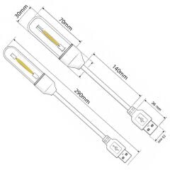 Powermaster PM-25793 Esnek Gövdeli USB Günışığı COB Led Edison Masa ve Kitap Okuma Lambası