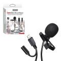 JH-041-A LIGHTNING GİRİSLİ VE KULAKLIK GİRİSLİ YOUTUBER YAKA MİKROFONU POWERMASTER