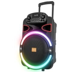 Mikado MD-80KP 40W 7.4W 3600mAh Bataryalı Siyah 1 UHF UV Mikrofonlu USB/BT/TF/TWS/AUX 9V 2A Adaptörlü Toplantı-Parti