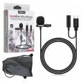JH-042-A TYPE-C GİRİSLİ VE KULAKLIK GİRİSLİ YOUTUBER YAKA MİKROFONU POWERMASTER