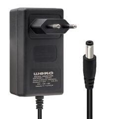 WEKO 12 VOLT - 1 AMPER 5.5*2.5 UÇLU PLASTİK KASA PRİZ TİP ADAPTÖR KUTULU YERLİ ÜRETİM