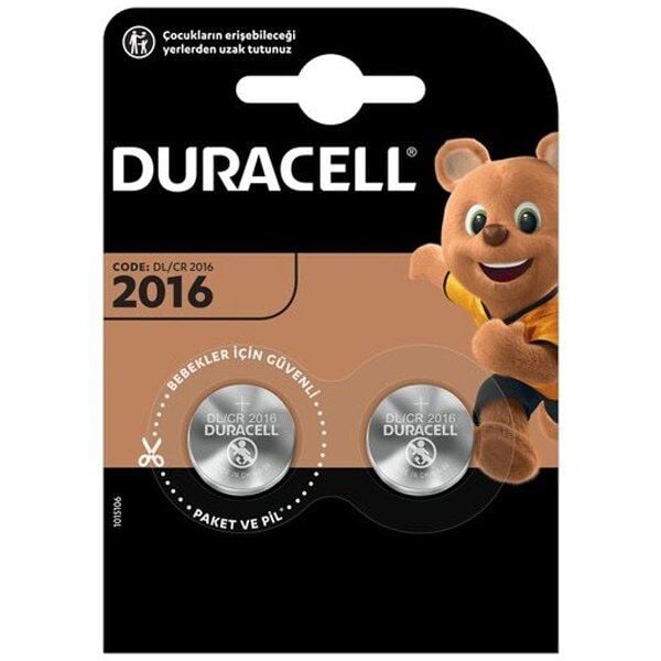 DURACELL CR2016 LİTYUM PİL (2'Lİ PAKET FİYATI)