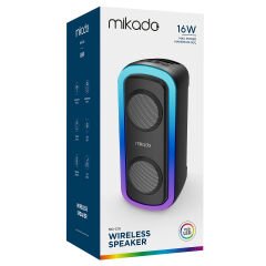 Mikado MD-C18 Siyah 8W RGB Işıklı Taşınabilir Speaker Hoparlör