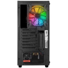 Rampage ZUKO 600W 80+ BRONZE Siyah 4*14cm Rainbow Temperli Camlı ATX Mid-T Gaming Oyuncu Kasası