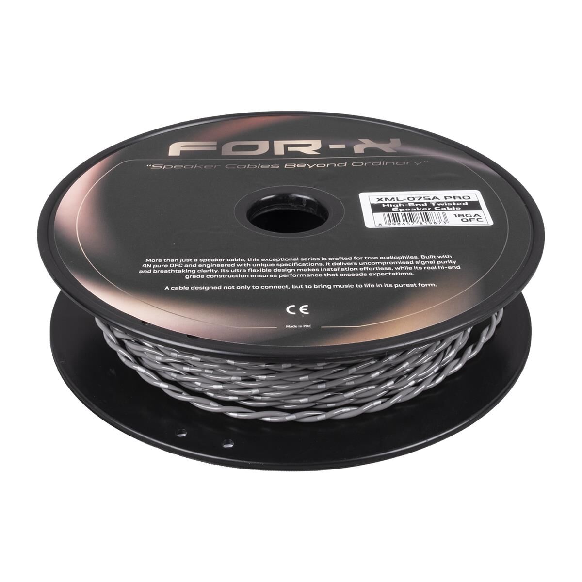 FOR-X XML-075A PRO 18GA OFC KABLO 50metre GRİ-SİYAH-BEYAZ