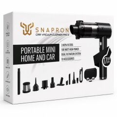 Snapron SNV-3001 100W 17000PA Şarjlı Mini Araç ve Ev Süpürgesi + EVA Taşıma Çantalı Çok Fonksiyonlu Set