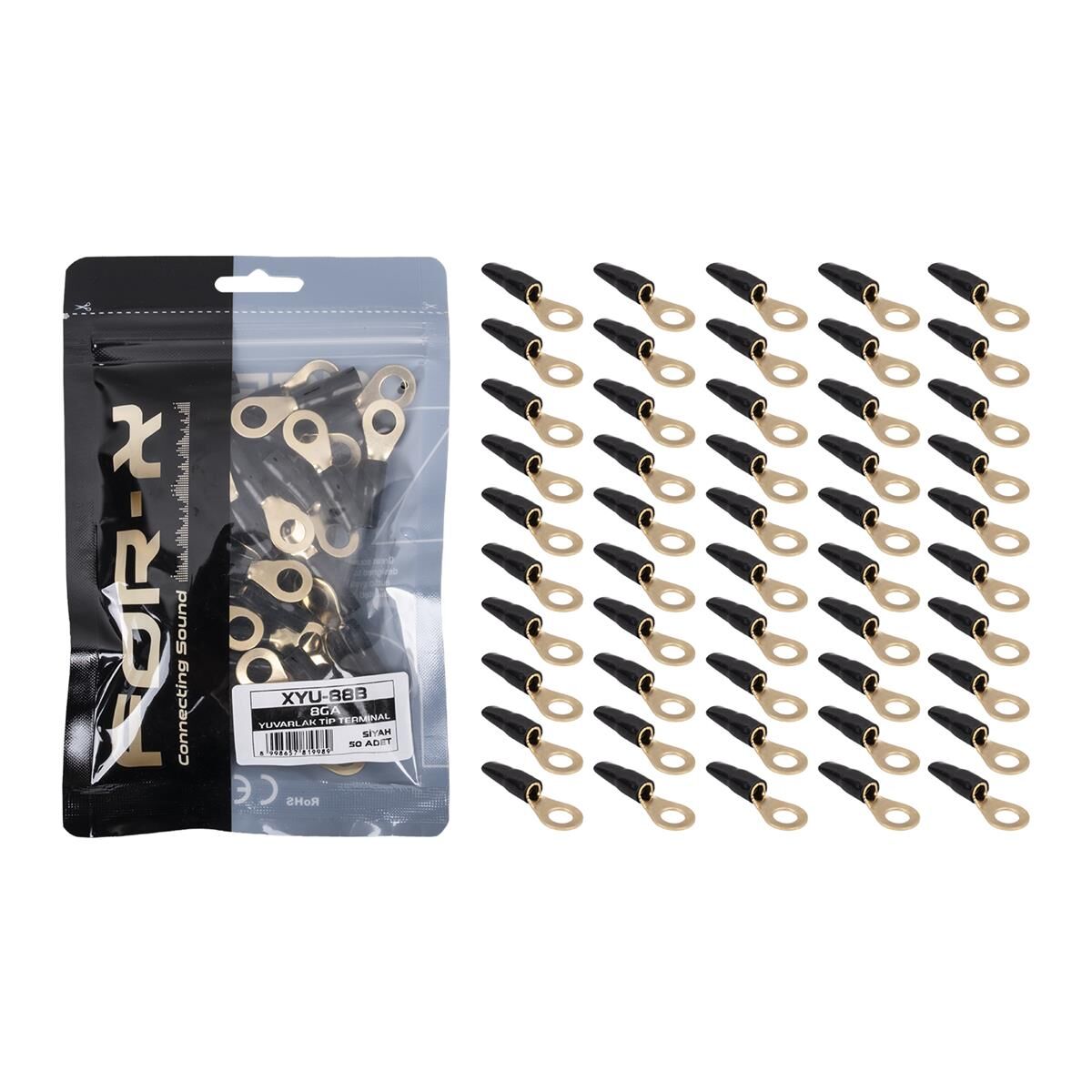 FOR-X XYU-88B 8GA YUVARLAK TİP KABLO YÜKSÜĞÜ 50 Lİ PAKET