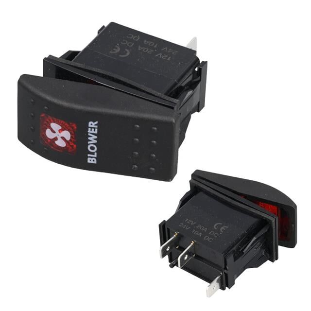 PowerMaster  Havalandırma Sembollü Işıklı 3 Pinli On-Off 12-24V Marin Switch