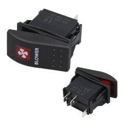 PowerMaster  Havalandırma Sembollü Işıklı 3 Pinli On-Off 12-24V Marin Switch