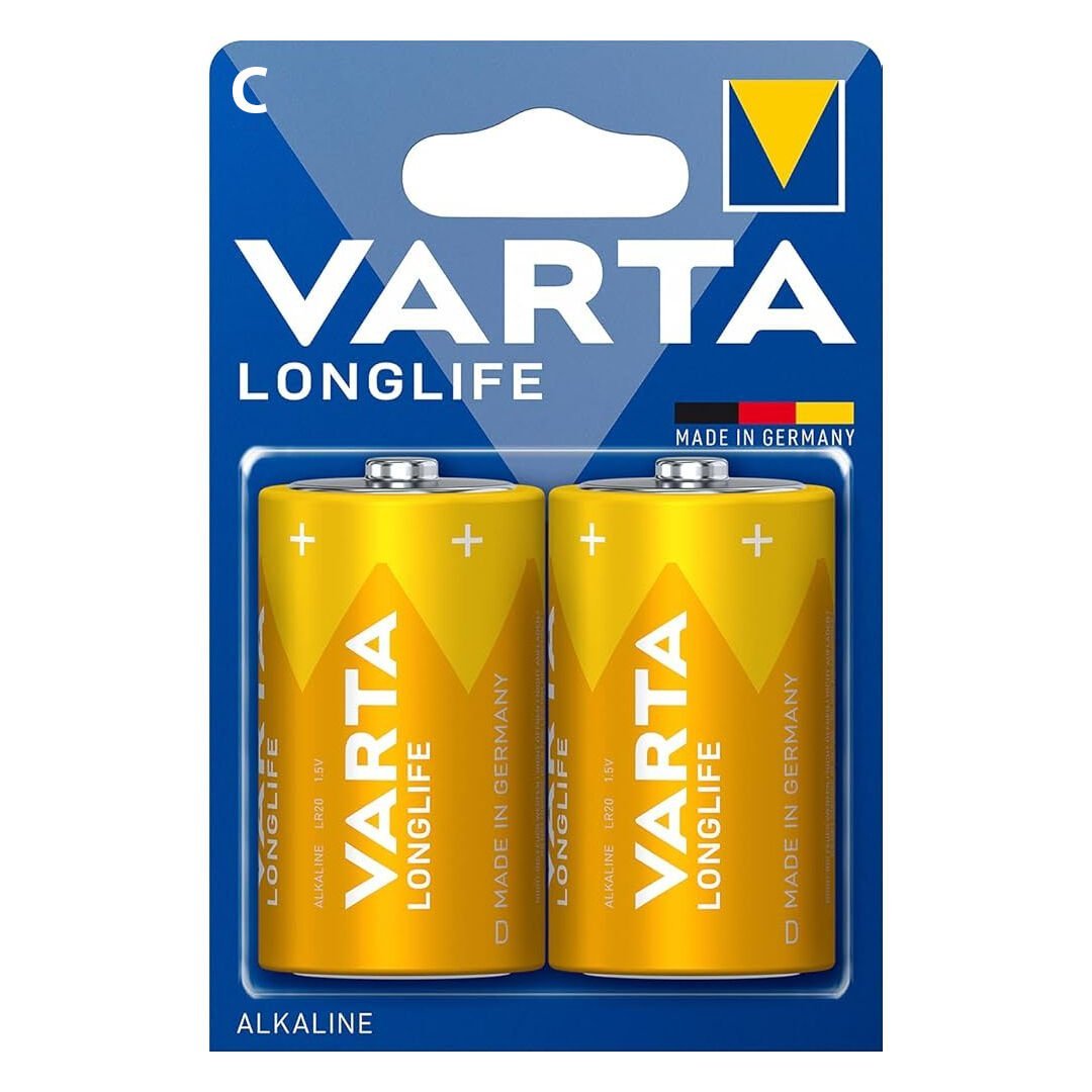 VARTA LONGLIFE POWER ALKALİN ORTA BOY C PİL (2'Lİ PAKET FİYATI)