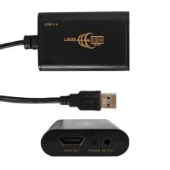 PowerMaster PM-7590 USB 3.0 TO HDMI Görüntü Çevirici Adaptör Audio Ses Çıkışlı 40Cm Kablo