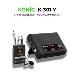 KÖNİG K-301 UHF TEK KANAL YAKA MİKROFON