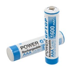 GPTOP Nİ-MH 1.2 VOLT 1600MAH İNCE KALEM AAA ŞARJLI PİL (2'Lİ PAKET FİYATI)