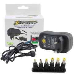POWERMASTER PM-7215 3 VOLT - 12 VOLT - 1 AMPER 30W AYARLI SWITCH MODE ADAPTÖR