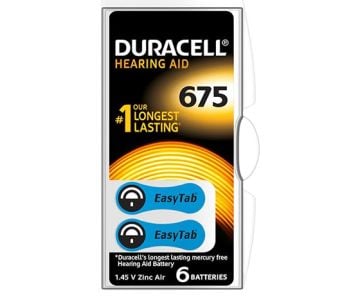 675 NO KULAKLIK PİLİ 6LI PAKET DURACELL