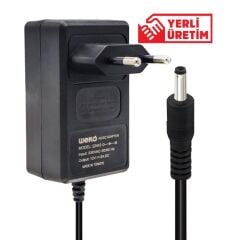 Weko 12 Volt - 2 Amper 2.5*0.7 Uçlu Yerli Üretim Plastik Kasa Priz Tipi Adaptör
