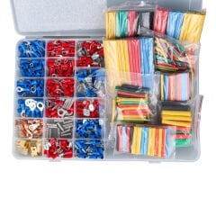 PM-25983 MUHTELİF ÖLÇÜLERDE KABLO PABUÇ + DARALAN MAKARON (678 PARÇA)