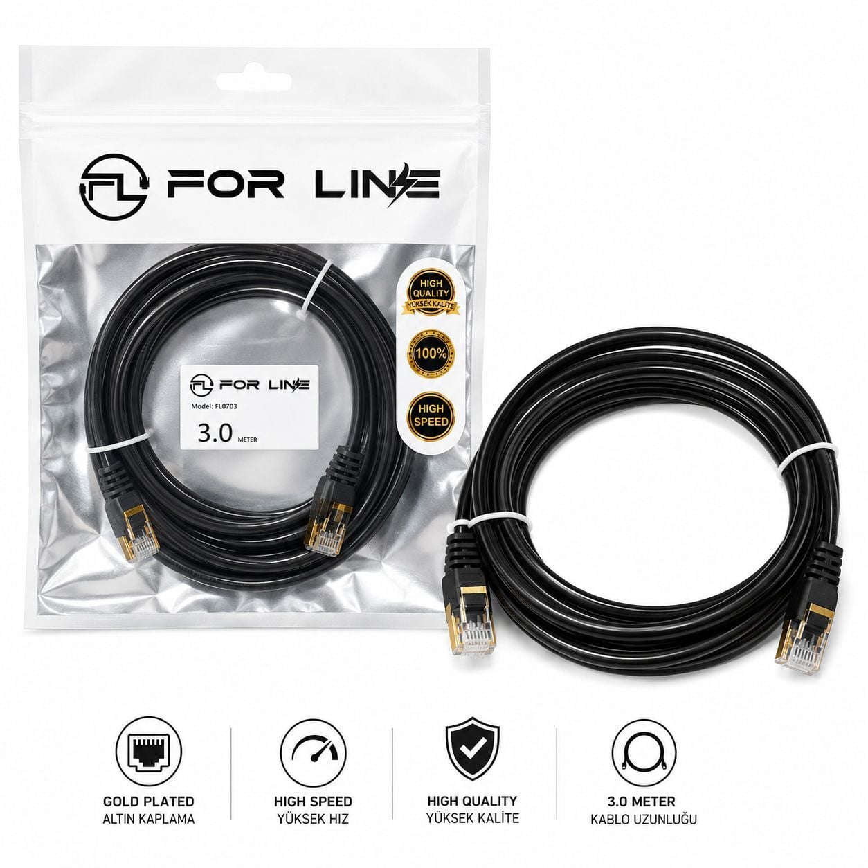 FOR LİNE 3 MT CAT 7 CABLE (AVD-210)
