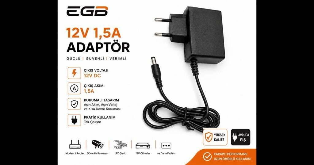12 V 1,5 A ADAPTÖR