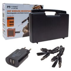 MAGICVOICE MV-19594 UHF GİTAR TİP KABLOSUZ MİKROFON ÜÇLÜ SET (MİKROFON XLR'Lİ)