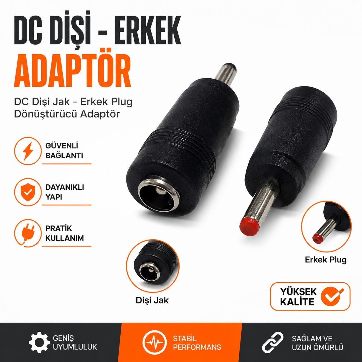 5.5 X 2.5 GİRİŞ 3.5 X 1.35 ÇIKIŞ ( H ) JACK (ÇK-175)