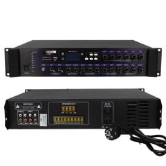 Dexun D-500 USB-SD-BT 350-700 W 6 Bölge 3 Aux 2 Mikrofon Giriş Trafolu Mixer Anfi