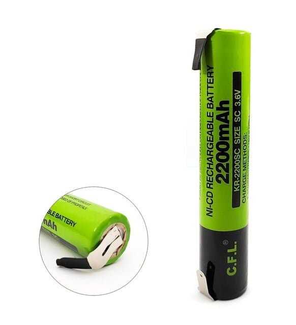 Cfl Şarjlı Süpürge Pili 3.6 Volt 2200 Mah Puntalı Ni-cd