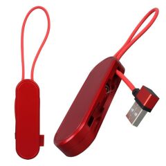 PowerMaster PM-25904 3 in 1 Kırmızı Çok Amaçlı Taşınabilir Şarj Kablosu
