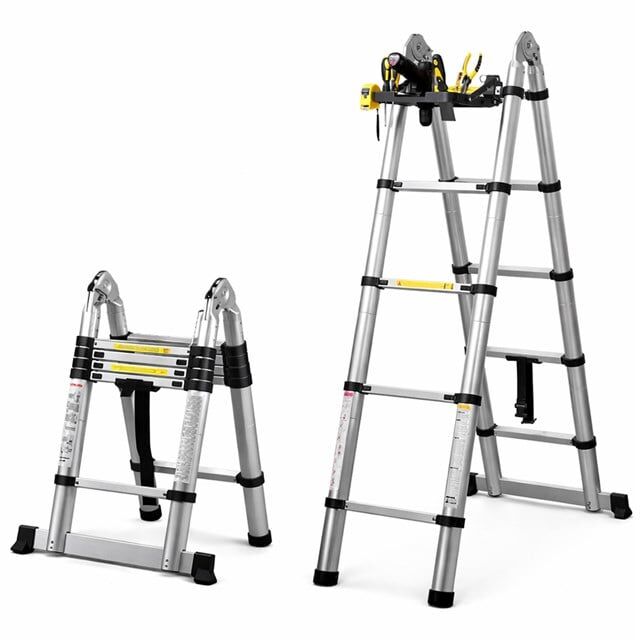 Sunup SN-29682 3.2+3.2 Metre Teleskopik Merdiven Karavan  Tekne Katlanır Alüminyum