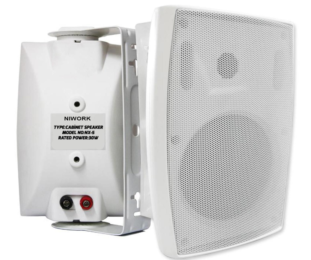 NWORK NX-5 Sütun Hoparlör 13cm 30 Watt Beyaz 1 Adet