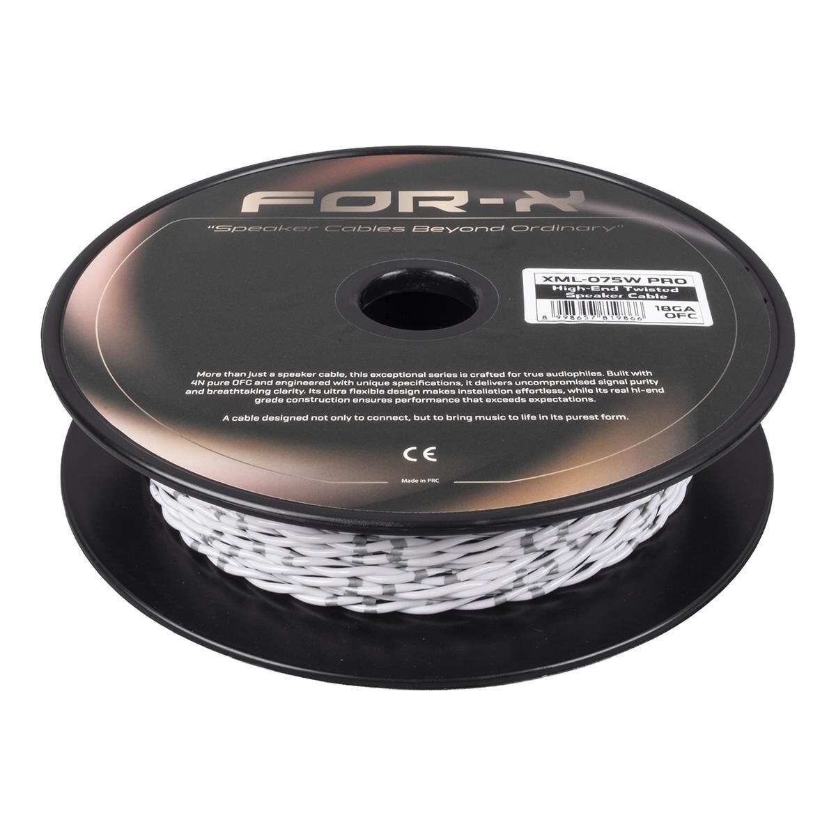 FOR-X XML-075W PRO 18GA OFC KABLO 50metre BEYAZ-GRİ
