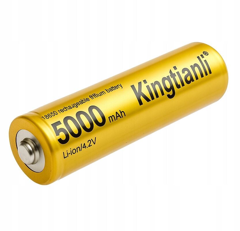 KINGTIANLI 18650 4.2 VOLT 5000 MAH BAŞLIKLI ŞARJ EDİLEBİLİR PİL (TEKLİ)
