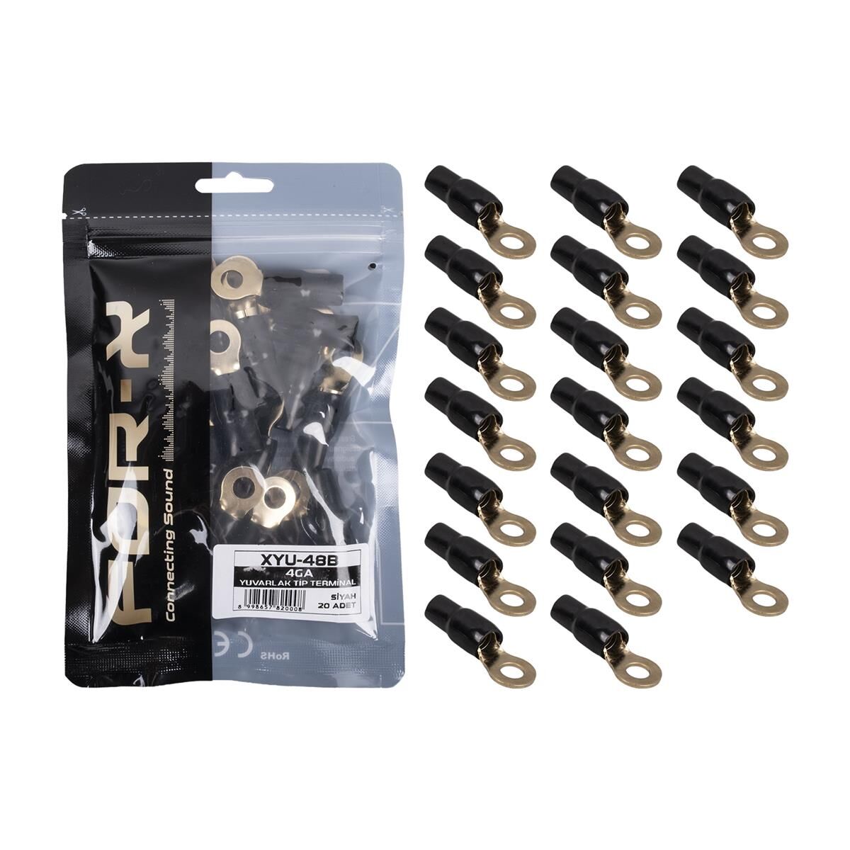 FOR-X XYU-48B 4GA YUVARLAK TİP KABLO YÜKSÜĞÜ 20 Lİ PAKET